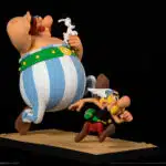 Figurine d'Astérix et Obélix courant