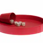 Plateau de jeu de dés en cuir
