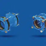 raccordement de marque HUOT sur fond bleu