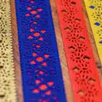 Bandes de tissus de différentes couleur (découpe numérique)