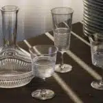 Ensemble carafe et verres en cristal-Saint-Louis