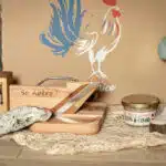 Présentation de la guillotine à saucisson avec sa boit en carton