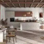 Grande cuisine fabriquée en France fonctionnelle avec belle décoration