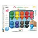 Gros crayons de couleur en forme de toupie