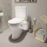 Toilette avec vue en transparence du système