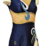 Justaucoprs bleu foncé avec arabesque