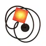Applique contemporaine avec abat jour orange