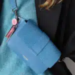 Mini sac bleu avec bandoulière