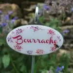 Etiquette inox pour jardin pour Bourrahce