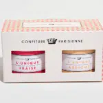 2 pots de confitures dans un coffret en carton