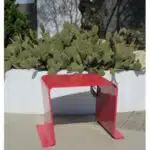 décoration design, petite table rouge