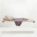 Balancelle avec coussin et plaid