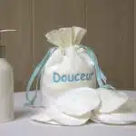 Sac en coton pour ranger le coton démaquillant