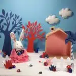 Doudous fabriqués en France,thème de pâques.