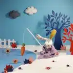 Doudous fabriqués en France, thème poisson d'avril.