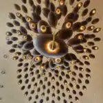 Luminaires sur mesure Grand lustre avec lampes en forme de ballon de rugby