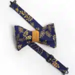 Nœuds papillons bleu marine et jaune
