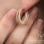 Joaillerie française - boucle d'oreilles 3 anneaux
