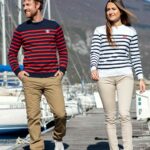 Vêtements made in France - 2 personnes en pull marinière