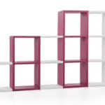 Etagère modulable rouge et blanche