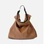 Maroquinerie française, sac en cuir marron