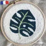 loisirs créatifs - 1 cadre rond de punch needle