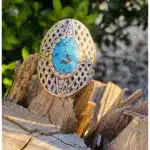 Bijoux artisanaux - bague en argent avec turquoise de Birmanie