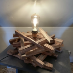 lampe de chevet avec bout de bois