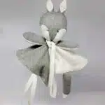 Doudou gris et blanc