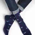 Chaussettes Françaises, hommes-dessins coqs