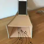 Ampli-phone fait manuellement en bois