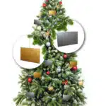 Décoration de Noël Sapin décoré avec des enveloppes
