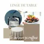 3 vues de linge de table