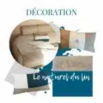 3 photos de décoration en lin