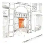 Dessin du passage des 2 pavillons-Paris