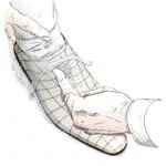 Dessin d'essayage de soulier en cuir