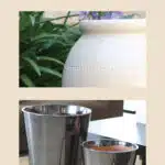 2 photos de pots de fleurs et plantes
