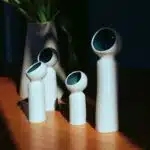 Artisanat Français- Pots blanc et bleu