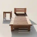 Mobilier de jardin, chaise longue pour extérieur